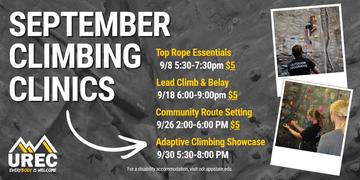 Sept Climbing Clinics